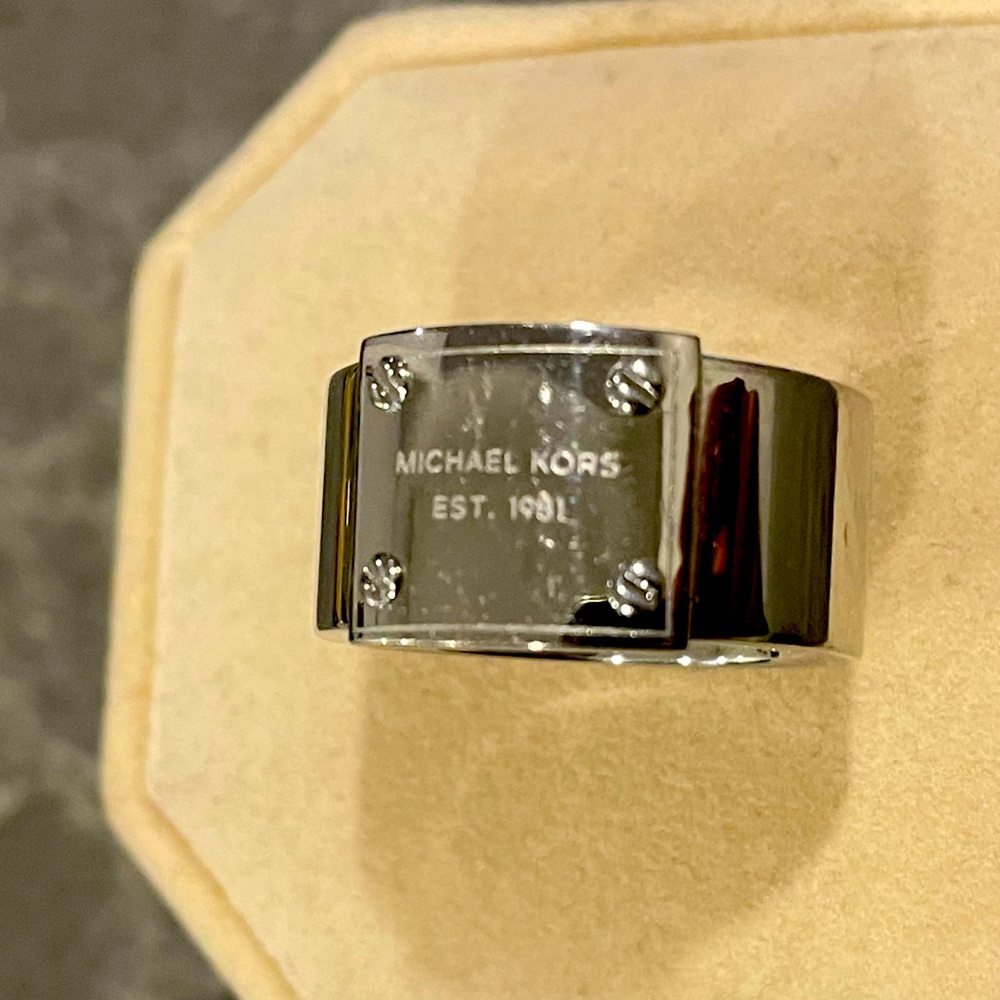 Michael Kors silver ring, size 8